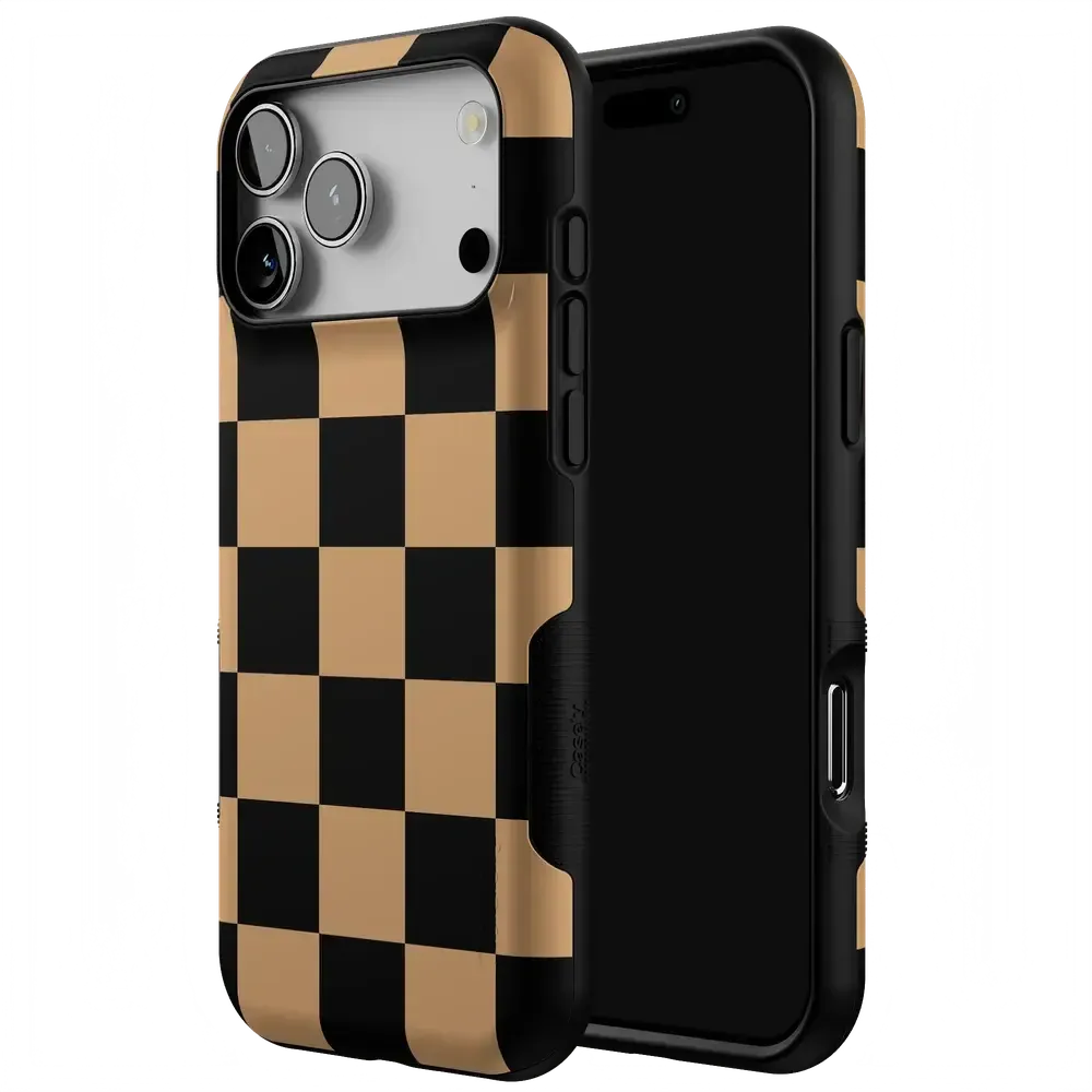 Fit Check | Black & Brown Checkerboard Case - Nailaer