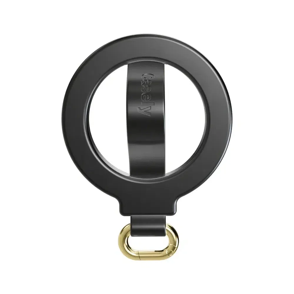 MagRing+ | Black Magnetic Adjustable Phone Ring with Keychain - Nailaer